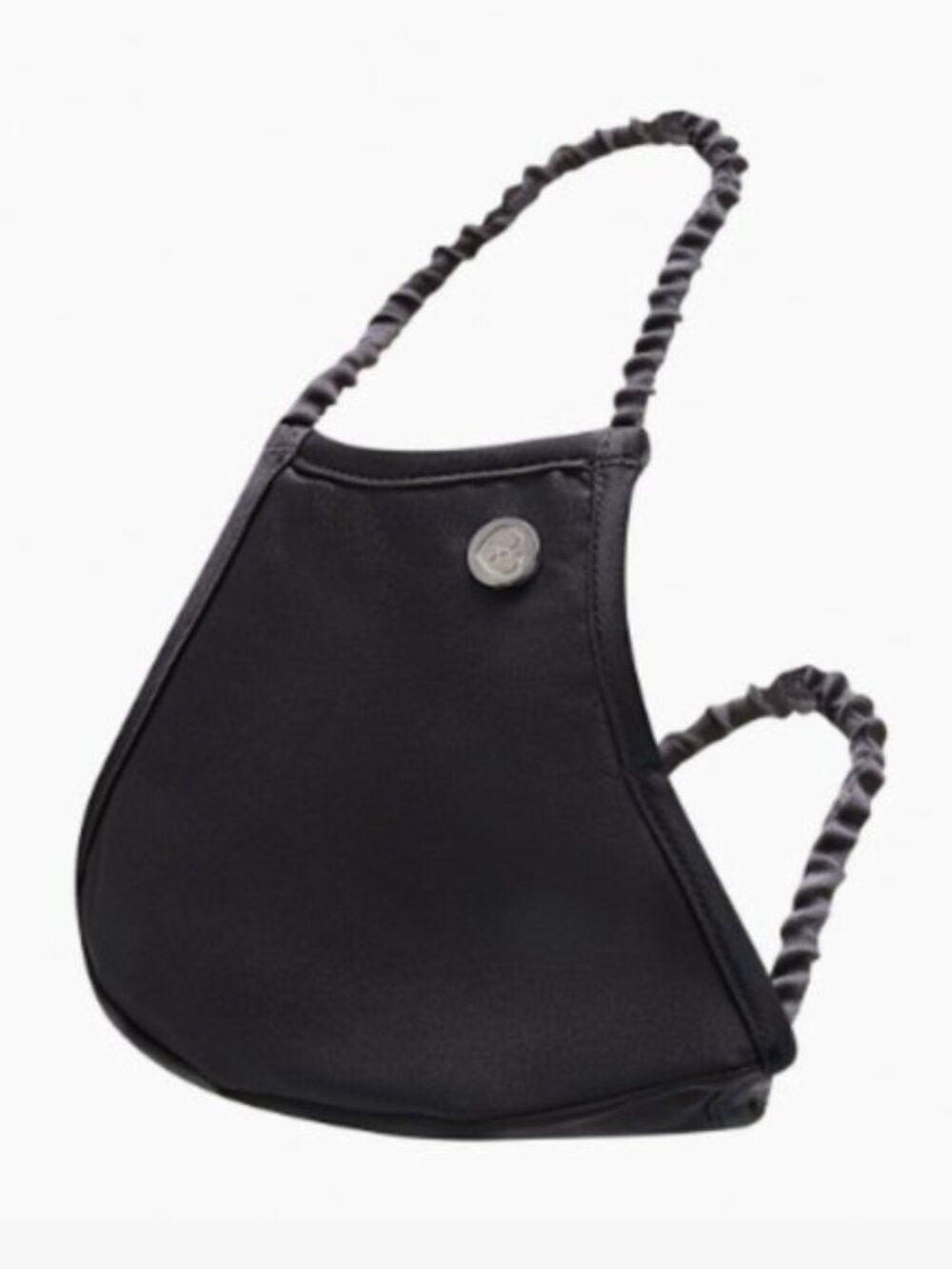 New Aritzia Black Sculpted 2 Layers Reusable Satin Face Mask O/S
